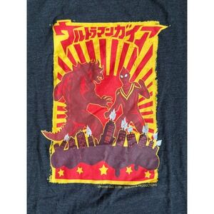 Vintage Ultraman Gaia 1998 Kaiju Anime Graphic Tee Large Japan Tokusatsu